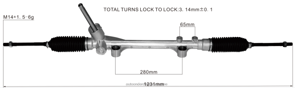 stuurbekrachtigingsrek j7bc-3a500-jb 3l547-b562aa 1908702 N2Z0L2678 auto reserveonderdeel - FORD