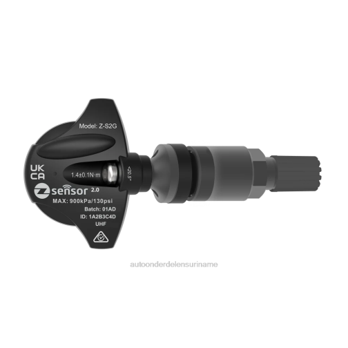 auto onderdelen bestellen - BMW oe vervangende tpms-sensor - oe p/n 36106881890, 36106856209 freq 433mhz 262Z1370 metalen klepsteel - donkergrijs